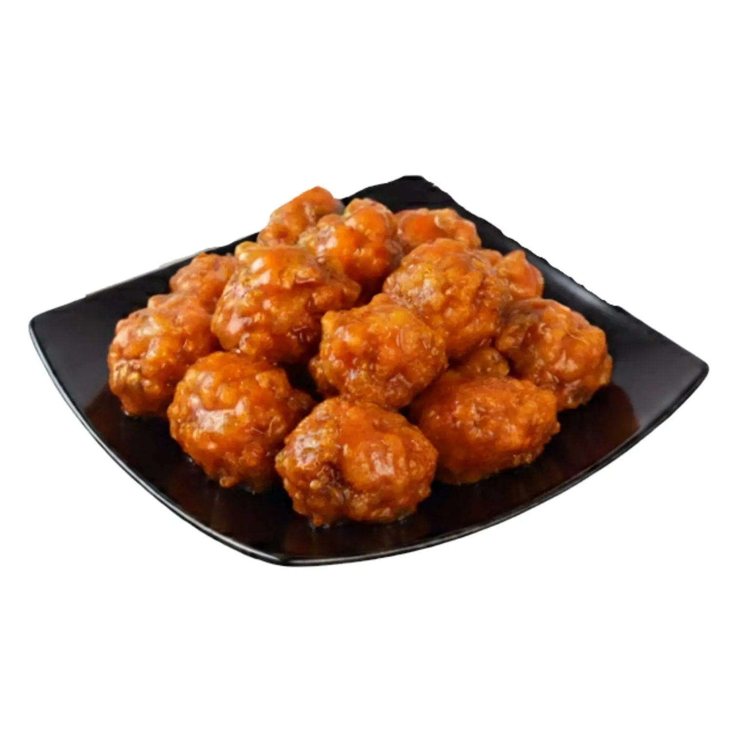 Crispy chicken balls coated in glossy sweet-sour sauce at Chicken Factory, a Fast - Food Restaurant in Riverdale
