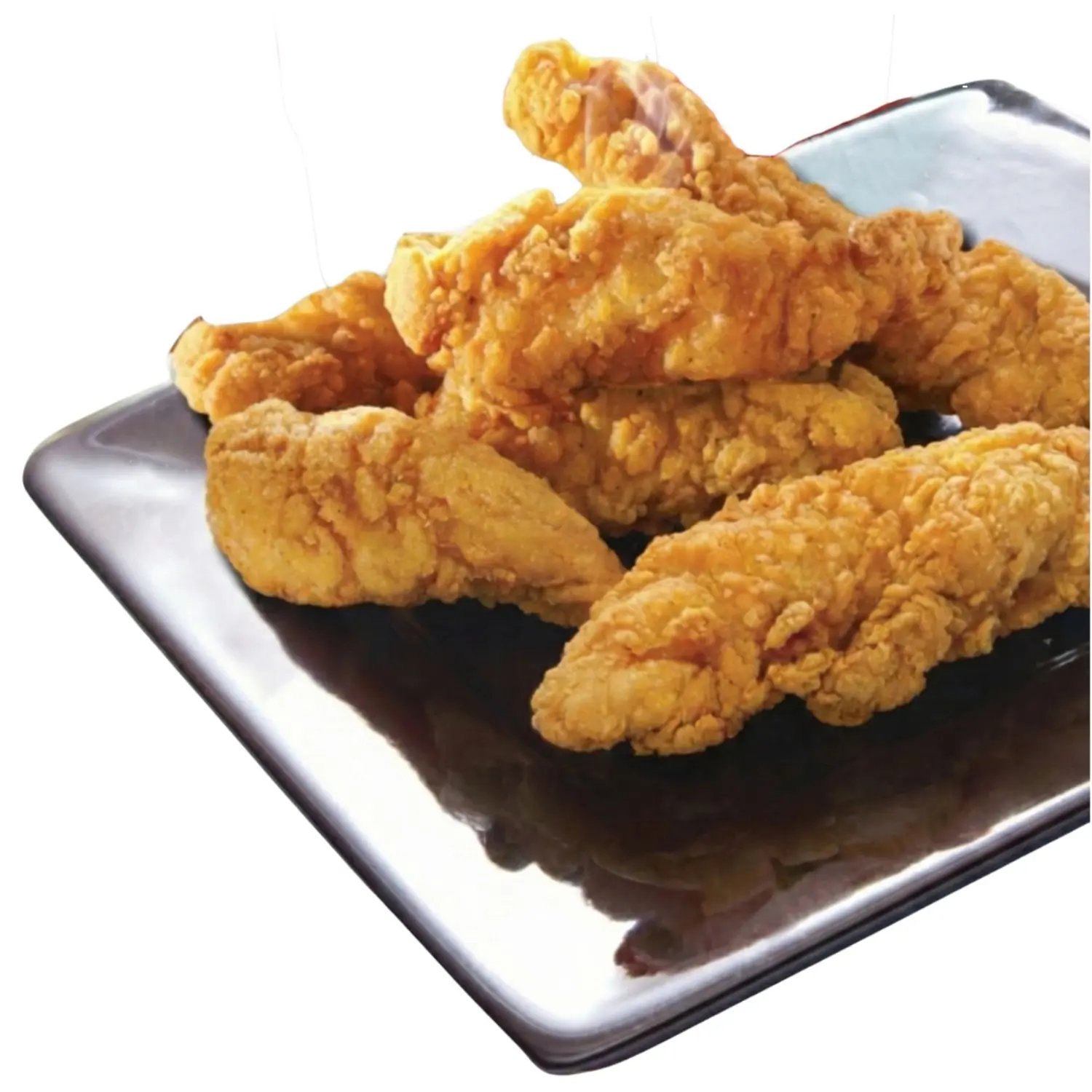 Golden crispy fried chicken tenders with crunchy coating at Chicken Factory, a Fast - Food Restaurant in Riverdale